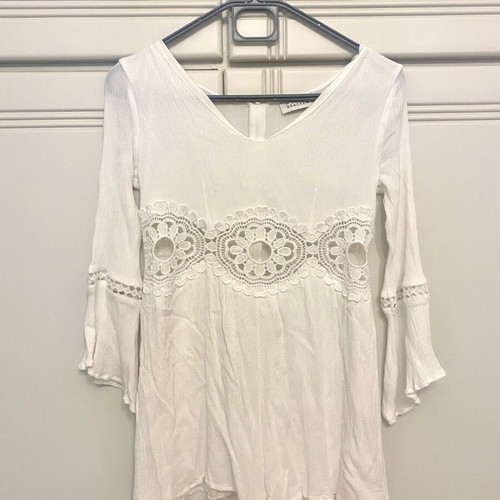White Molly Bracken beach dress with lace, new, size S