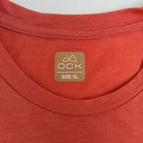 OCK men's t-shirt used, merino wool blend, size XL, red