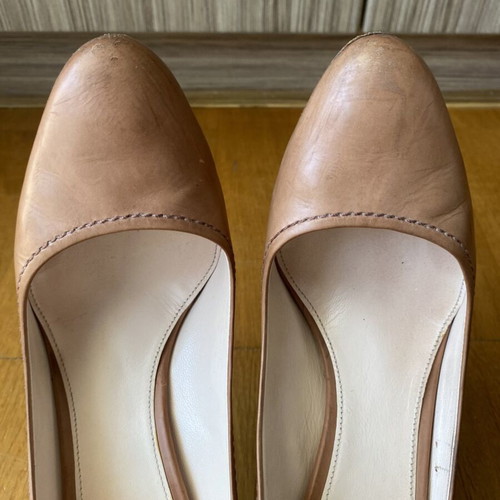 Prada vintage leather pumps beige-blush used, size 39