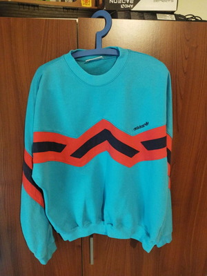 Vintage Adidas Originals sweatshirt XL like new, blue turquoise