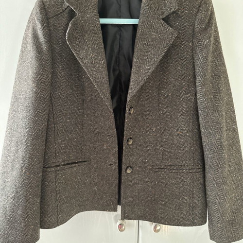 Winter women's jacket size 48 used, brown with speckles