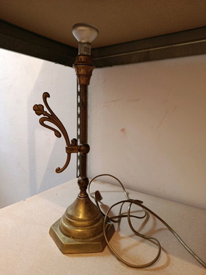 Handmade brass table lamp used