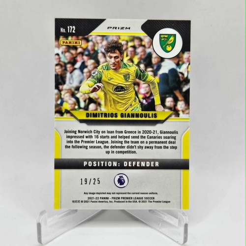 2021-22 Panini Prizm EPL Dimitrios Giannoulis Rookie Bronze Breakaway Prizm card like new