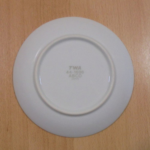 TWA Trans World Airlines old promotional ceramic plate used