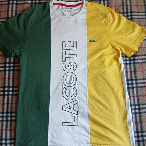 Lacoste men's t-shirt color-block size M like new