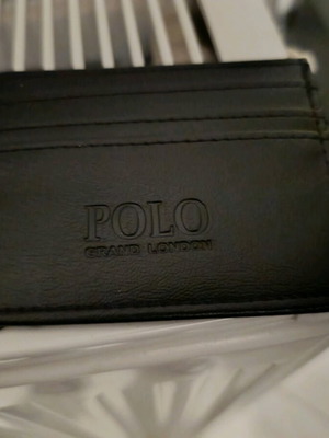 Polo leather card holder new, unused, black