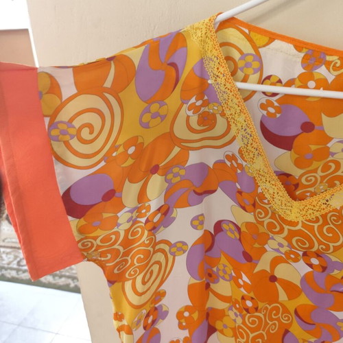 Emprime dress like new, synthetic fabric, colorful