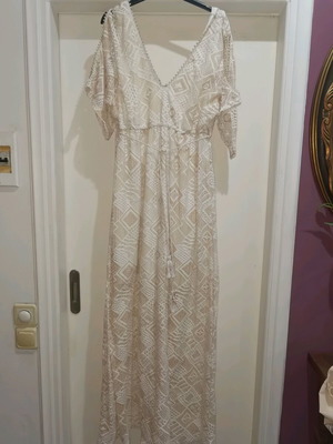 Φόρεμα boho με διαφάνεια