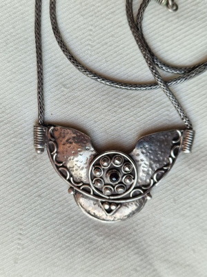 Handmade Necklace from 925 Silver like new with Central Stone