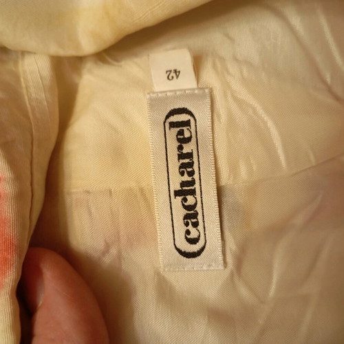 Cacharel women's white jacket with flowers like new, size 42