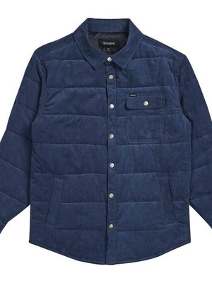 Brixton Cass Cord Puffer Jacket used, men's XL, blue