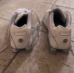 Nike Shox athletic shoes used, leather, white, size 43