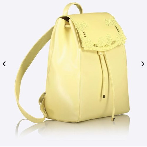 Axel Valentina backpack yellow with embroidered flap
