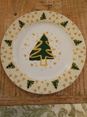 Christmas porcelain plate unused, 31 cm diameter