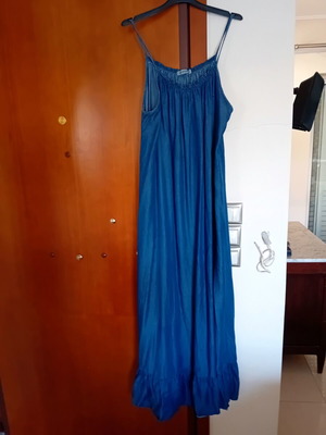 Attrattivo maxi linen dress blue like new