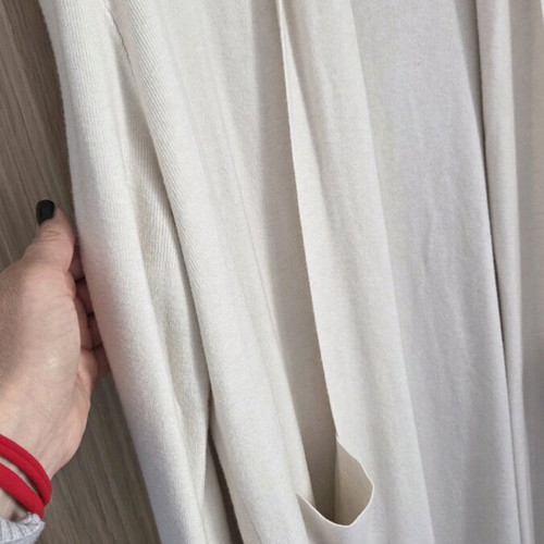 Long cardigan like new, beige, fits Large and extra Large