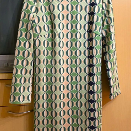 Sweet Miss dress like new, elastic, beige and green, size M-L
