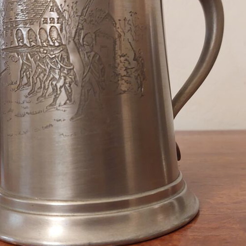 Shuler Pewter USA 1975 beer mug set, like new, collectible