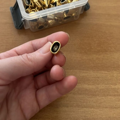 Gold-plated plastic jewelry end caps, 48 pcs