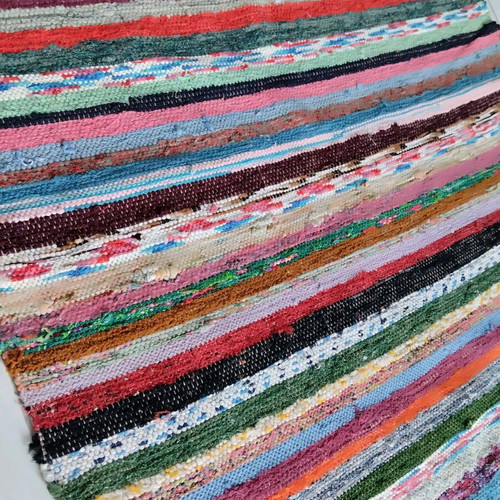 Cotton traditional woven rug new 350x90 cm