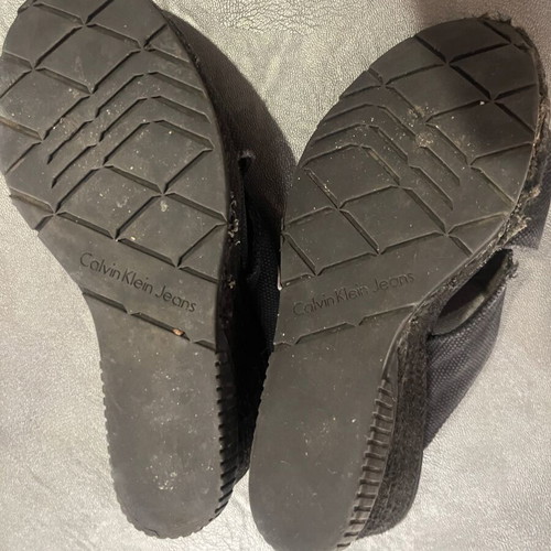 Calvin Klein platform sandals size 39 used, cotton fabric
