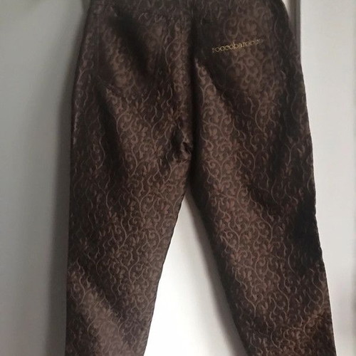 Rocco Barocco women's pants like new, brown embossed fabric