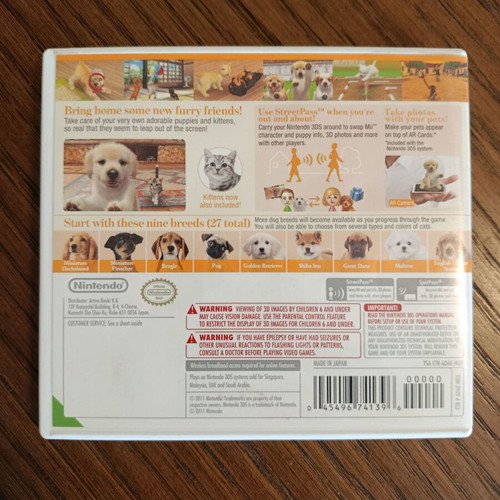 Nintendogs+cats game for Nintendo 3DS like new (USA Region)