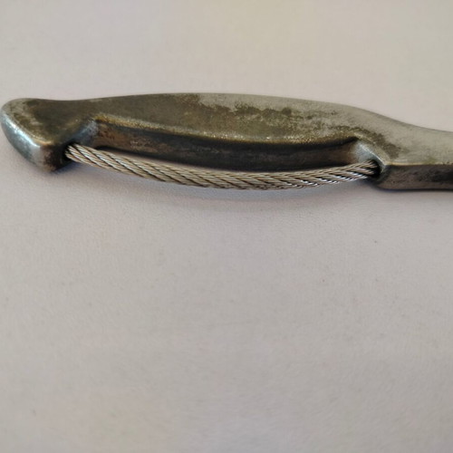 Vintage metal letter opener with unique handle