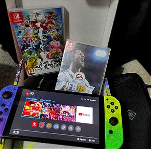 Nintendo Switch Oled Splatoon 3 Edition με 5 παιχνίδια