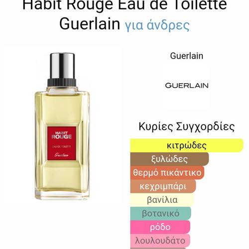 Habit Rouge Eau de Toilette decanted like new, 5ml Guerlain