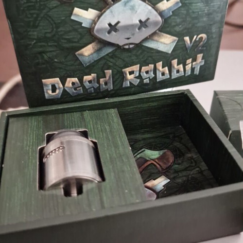 Hellvape Dead Rabbit V2 RDA rebuildable atomizer like new, stainless steel