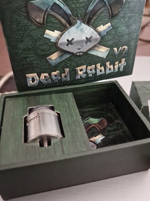 Hellvape Dead Rabbit V2 RDA rebuildable atomizer like new, stainless steel