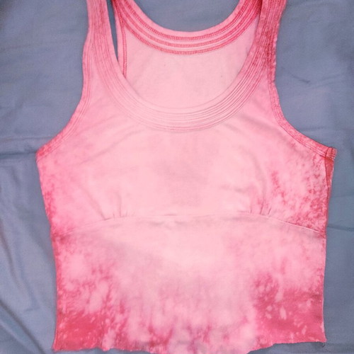 Zara sleeveless top orange tie dye refurbished, cotton, cropped