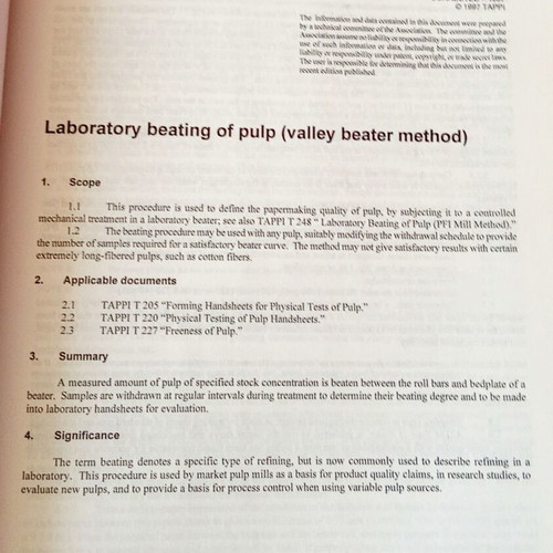 TAPPI Technology Park 200-01 Test Methods book like new in English