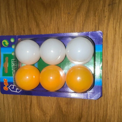 Ping pong balls new, pack of 6 pieces