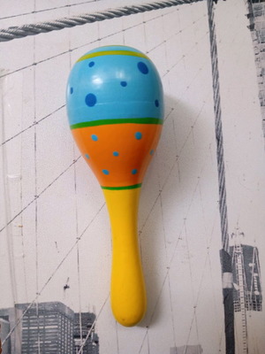 Maraca like new wooden children's percussion instrument
