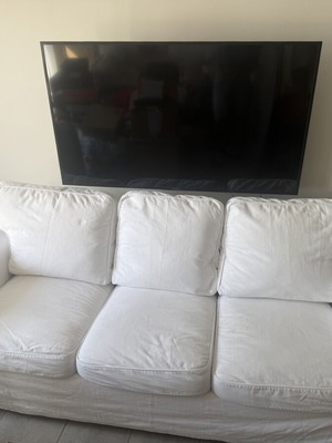 Καναπές τριθέσιος IKEA σαν καινούργιος, λευκός