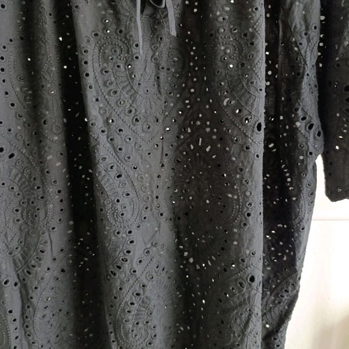 Arket Broderie Anglaise Kaftan dress black like new