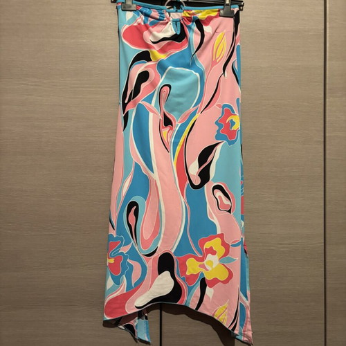 Colorful beach dress wrap skirt one size like new