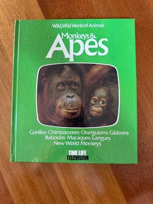 Monkeys and Apes children's book in English like new, hardcover