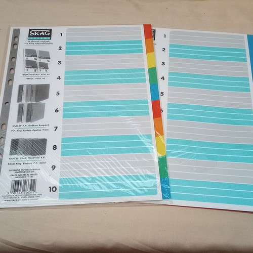 Colored A4 Index Dividers like new, set of 2
