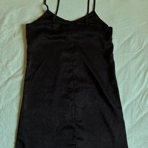 H&M Divided Black Slip Shift Mini Dress Size S Like New
