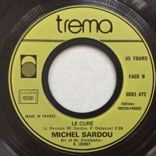 Michel Sardou La Maladie D'amour Le Curé vinyl record used, pop