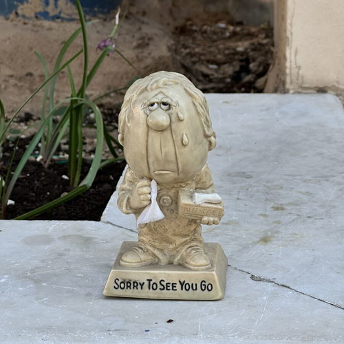 Kleenex Sorry To See You Go vintage κεραμική φιγούρα 1974