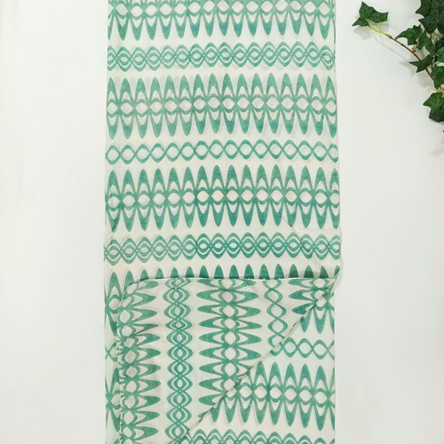 Cachet large scarf with geometric turquoise mint pattern like new