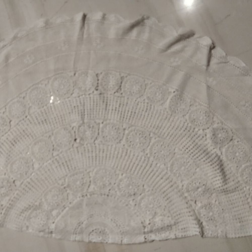 Rotonda handmade white knitted tablecloth 1.90m diameter new