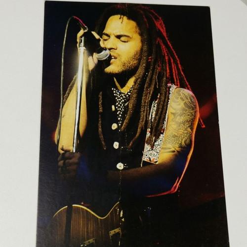 Lenny Kravitz collectible postcard used from Heroes Publishing Ltd