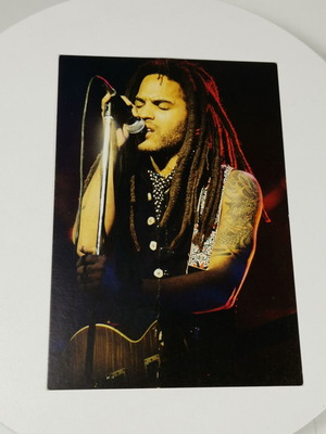 Lenny Kravitz collectible postcard used from Heroes Publishing Ltd
