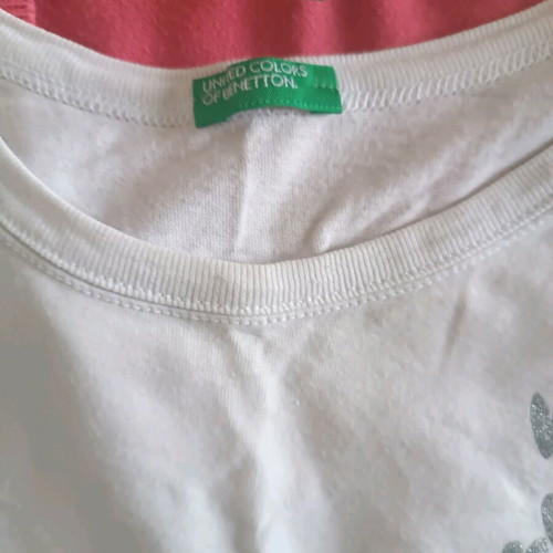 Benetton set jacket and t shirt 11-12 like new, pink