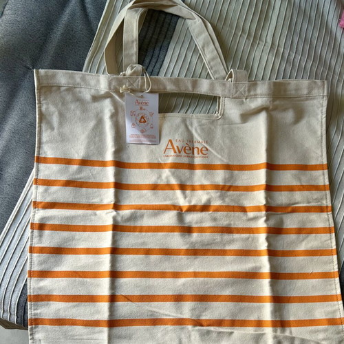 Avene beach bag new, white and orange, shoulder style